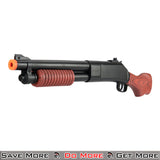 Faux Wood Pump Action Tactical Airsoft Spring Shotgun Left Angle