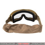 Lancer Tactical Airsoft Safety Goggles - Eye Protection Tan Clear Back