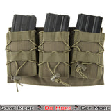 Lancer Tactical Nylon Triple MOLLE Mag Airsoft Pouches Olive Green Front