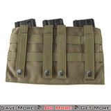 Lancer Tactical Nylon Triple MOLLE Mag Airsoft Pouches Olive Green Back