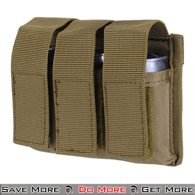 Lancer Tactical MOLLE Triple Grenade Airsoft Pouches Tan Front