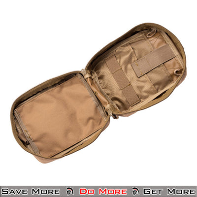 Lancer Tactical Admin Pouch MOLLE Tactical Airsoft Pouch Tan Open