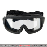 Lancer Tactical Airsoft Safety Goggles - Eye Protection Black Clear Front