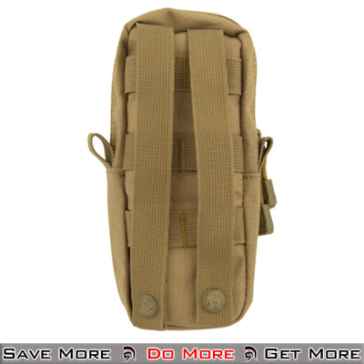 Lancer Tactical Enclosed MOLLE Mag Airsoft Pouches Tan Back