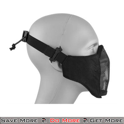 TMC PDW Mesh Black Airsoft Half Mask for Face Protection Facing Right