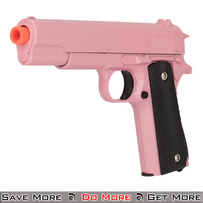 UK Arms 1911 Metal Spring Powered Airsoft Pistol Pink Left