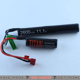 Titan Power Airsoft 11.1v 2600mah Li-ion Nunchuck Battery