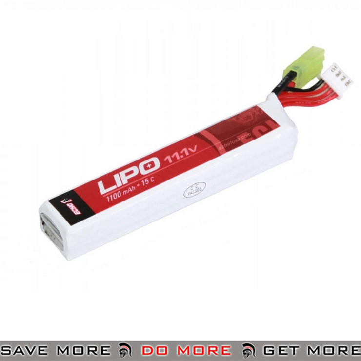 Echo1 11.1Volts 1100mAh 15C Stick Type Lipo