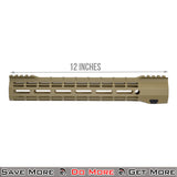 12'' Airsoft M-Lok Ultralight Rail System For M4 / M16 Airsoft AEG Rifles (Matte Tan)