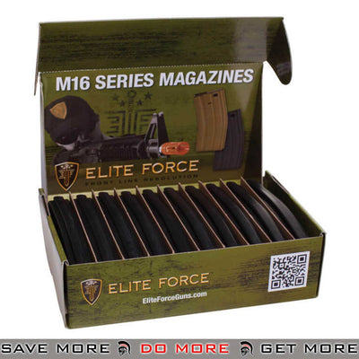 ELITE FORCE 10X 140RD M4 MID CAPACITY AIRSOFT AEG MAGAZINES - BLACK