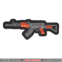 3D AK PVC Patch (Grey / Red)