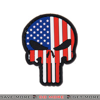 Lancer Tactical Velcro Morale Patch AC-110G - PVC American Flag Punisher Skull Patch- ModernAirsoft.com