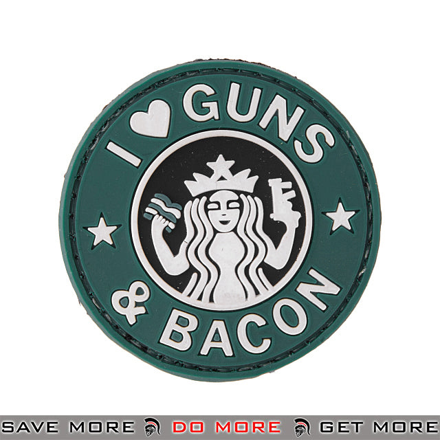 Lancer Tactical Velcro Morale Patch AC-110K - I Love Guns and Bacon Patch- ModernAirsoft.com