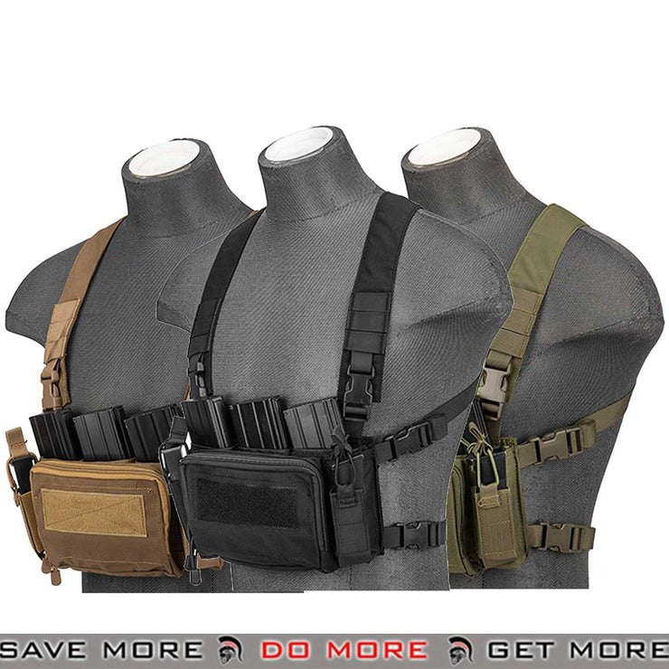 Lancer Tactical Light Weight Chest Rig (Colors: Black, Tan, OD Green, Camo)