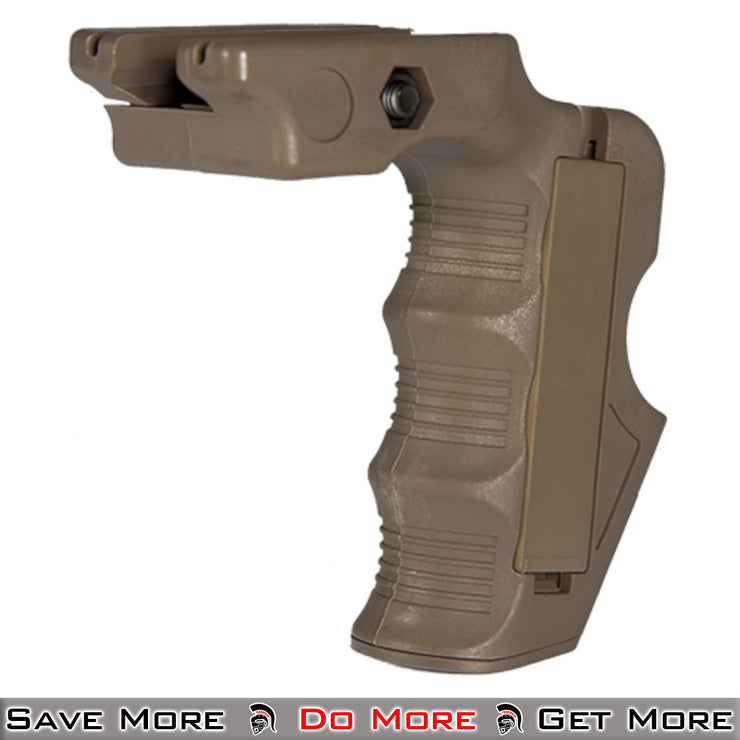 AMA Tactical Airsoft M4 Magwell Grip W/ Slot Tan Side