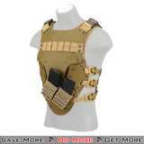 AMA Tactical Mag Strap Body Armor Airsoft Plate Carrier Tan Angle