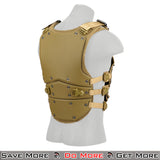 AMA Tactical Mag Strap Body Armor Airsoft Plate Carrier Tan Back Angle