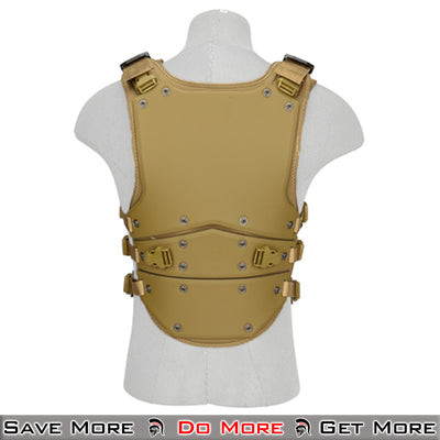 AMA Tactical Mag Strap Body Armor Airsoft Plate Carrier Tan Back
