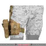 Lancer Tactical Padded Drop Leg Holster Platform - Right Hand, Tan Holsters - Fabric- ModernAirsoft.com