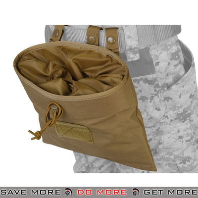 Lancer Tactical Large Foldable Dump Pouch - Tan Dump Pouch- ModernAirsoft.com