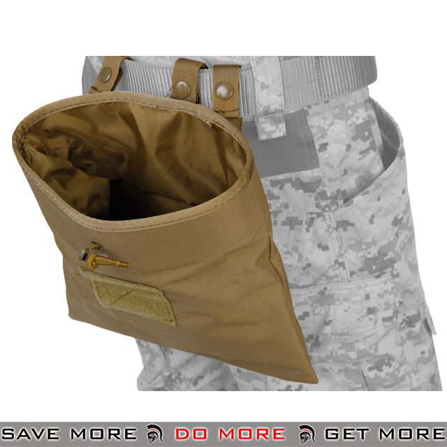 Lancer Tactical Large Foldable Dump Pouch - Tan Dump Pouch- ModernAirsoft.com