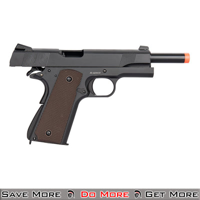 Double Bell M1911 GBB Gas Powered Pistol - Black with Slide Back