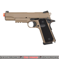Double Bell M1911 GBB Airsoft Gas Powered Pistol - Tan Left