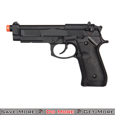 Double Bell M92 GBB Airsoft Gas Powered Pistol Facing Black Left