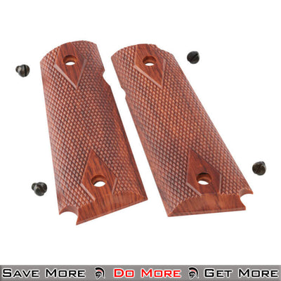 Elite Force Brown Wood Style Grips for 1911 TAC CO2 Airsoft Pistol