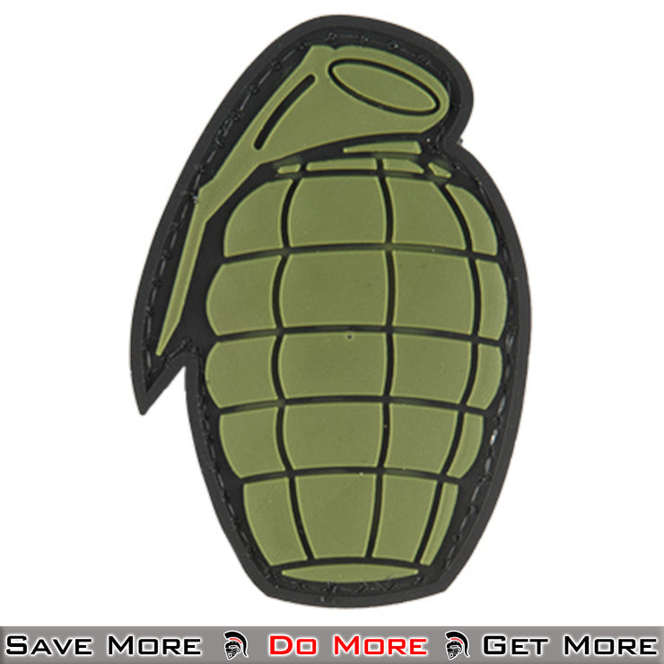 G-Force Grenade PVC Morale Patch - OD Green Front