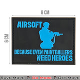 G-Force Paintball Needs Heroes PVC Morale Patch Dimensions