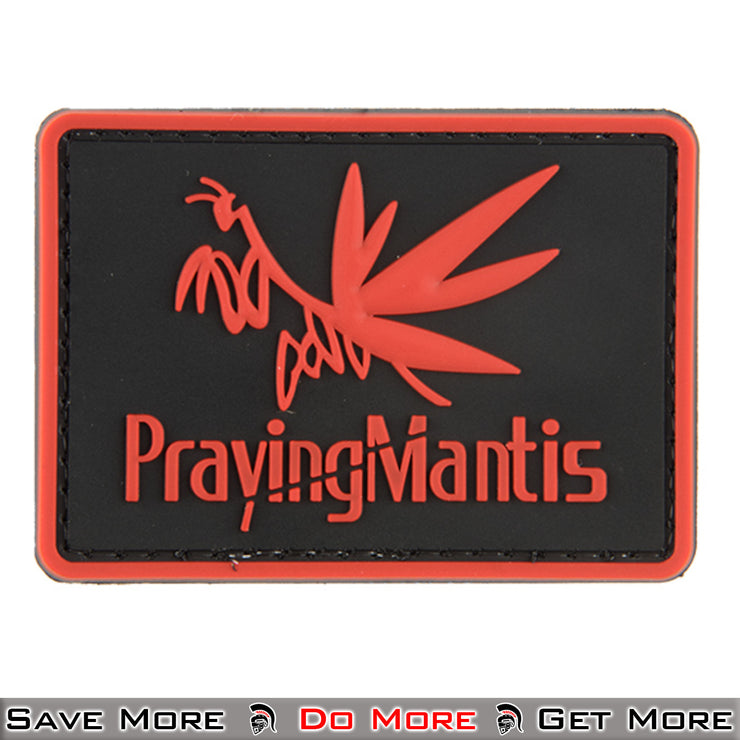 G-Force Praying Mantis PVC Morale Patch - Red / Black Front