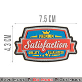 G-Force Satisfaction Guaranteed PVC Morale Patch Dimensions