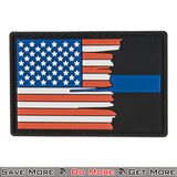 G-Force US Flag Thin Blue Line PVC Morale Patch Front