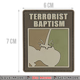 G-Force Terrorrist Baptism PVC Morale Patch Dimensions
