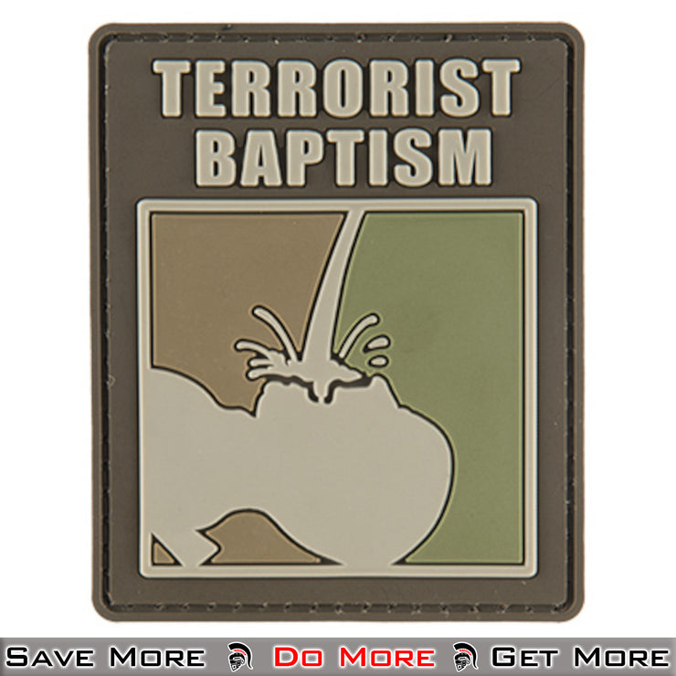G-Force Terrorrist Baptism PVC Morale Patch Tan