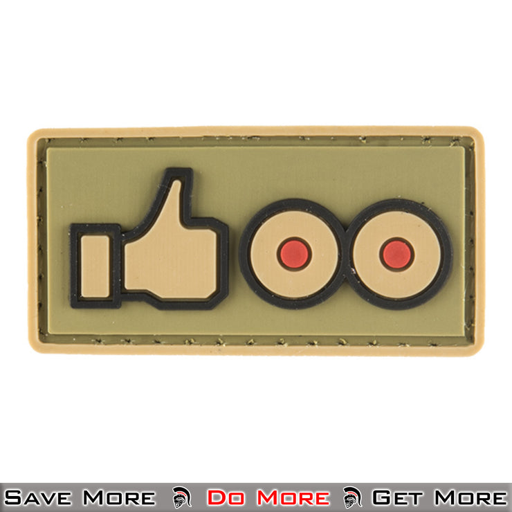 G-Force Thumbs Up Like Small PVC Morale Patch - Tan