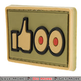 G-Force Thumbs Up Like Small PVC Morale Patch - Tan Angle