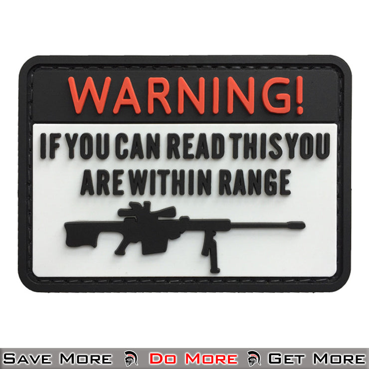 G-Force Warning Within Range PVC Morale Patch - White