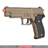 UK Arms G26D Tan Spring Powered Airsoft Pistol Left Angle