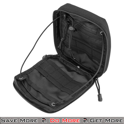 Lancer Tactical MOLLE Medical Sundries Bag - Outdoor Use Black Open View