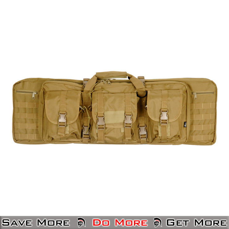 Lancer Tactical Gun Tactical MOLLE Bag for Outdoor Use Tan Front