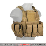 Lancer Tactical Vest Airsoft Tactical Plate Carrier Tan Front Angle Other Side