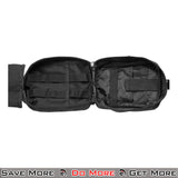 Lancer Tactical Admin Pouch MOLLE Tactical Airsoft Pouch Black Open