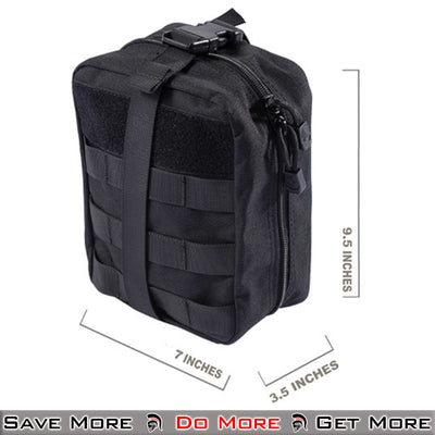 Lancer Tactical Admin Pouch MOLLE Tactical Airsoft Pouch Black Dimensions