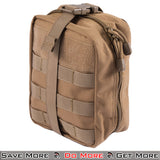 Lancer Tactical Admin Pouch MOLLE Tactical Airsoft Pouch Tan Angle
