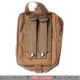 Lancer Tactical Admin Pouch MOLLE Tactical Airsoft Pouch Tan Back