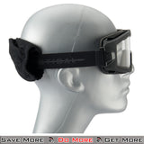 Lancer Tactical Airsoft Safety Goggles - Eye Protection Black Clear Side