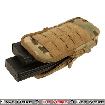 Lancer Tactical Enclosed MOLLE Mag Airsoft Pouches Camo Front Angle
