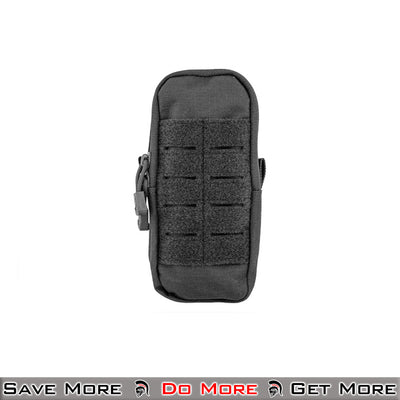 Lancer Tactical Enclosed MOLLE Mag Airsoft Pouches Black Front